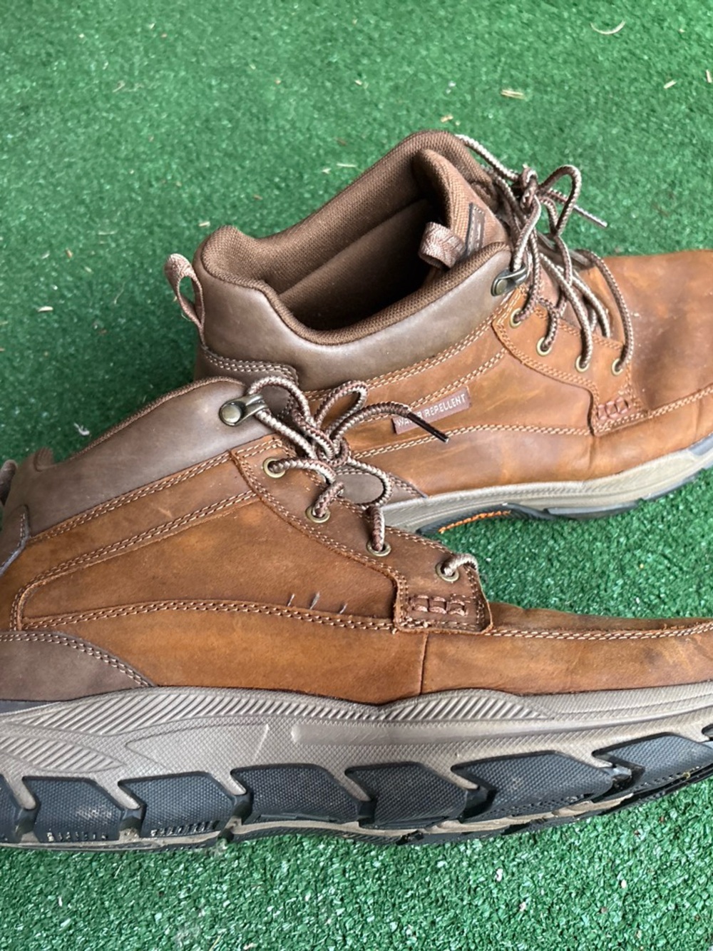 Skechers Brown Leather Lace-Up Outdoor Boots